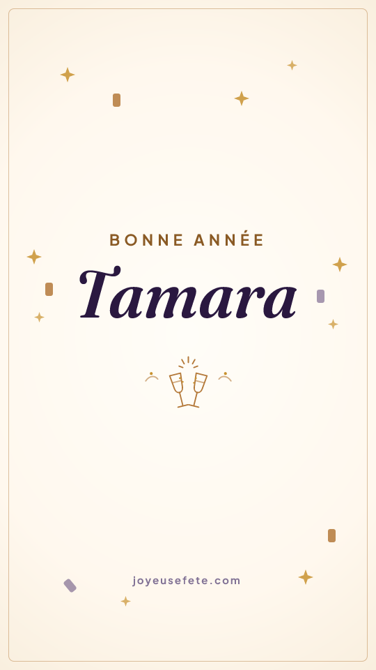 Image « Bonne année Tamara » au format story