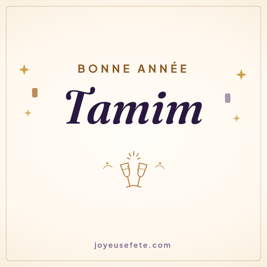 Image carrée « Bonne année Tamim » pour WhatsApp