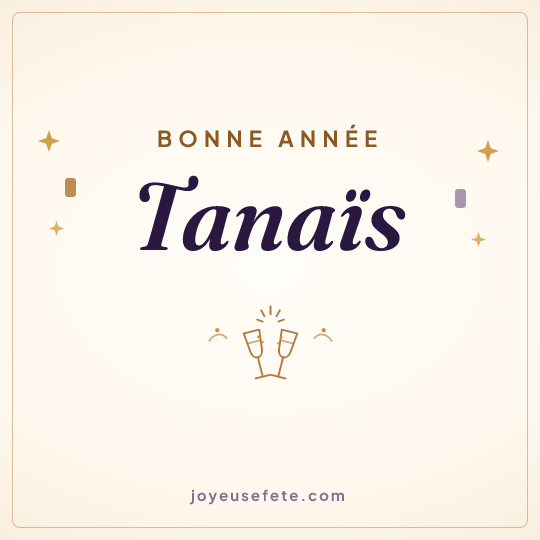 Image carrée « Bonne année Tanaïs » pour WhatsApp