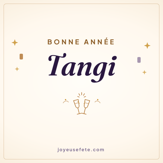 Image carrée « Bonne année Tangi » pour WhatsApp