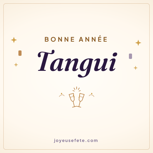 Image carrée « Bonne année Tangui » pour WhatsApp