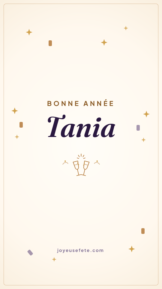 Image « Bonne année Tania » au format story