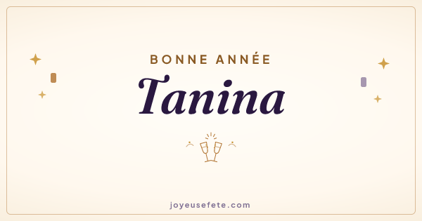 Image « Bonne année Tanina » au format large