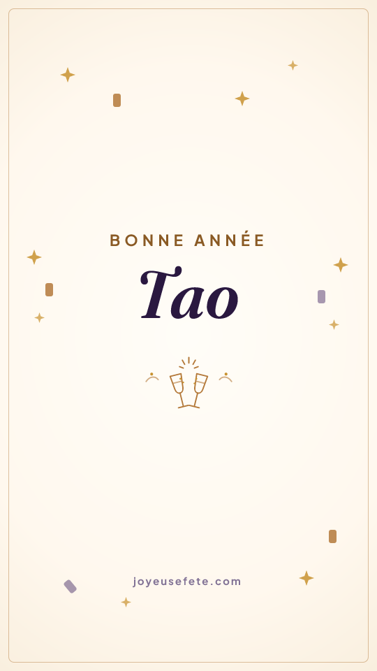 Image « Bonne année Tao » au format story