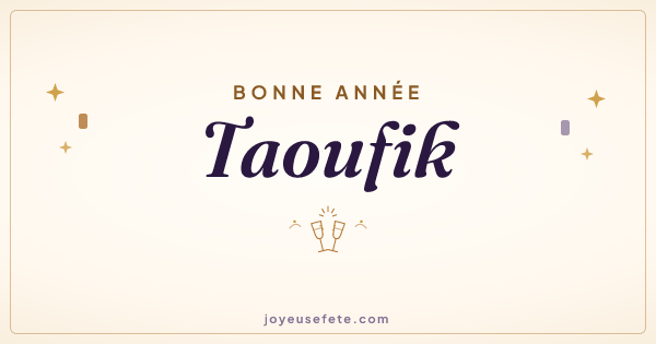 Image « Bonne année Taoufik » au format large