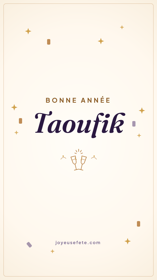 Image « Bonne année Taoufik » au format story