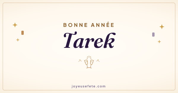 Image « Bonne année Tarek » au format large