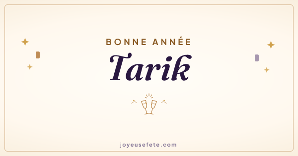 Image « Bonne année Tarik » au format large