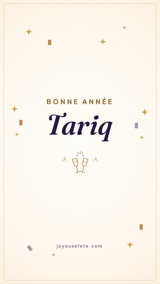 Image « Bonne année Tariq » au format story