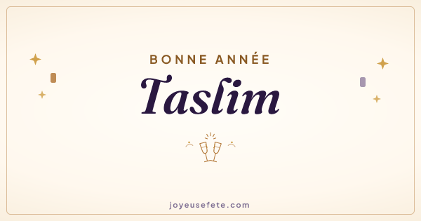 Image « Bonne année Taslim » au format large