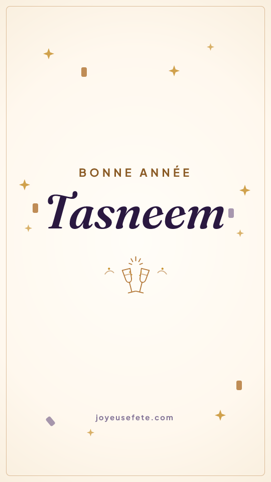 Image « Bonne année Tasneem » au format story