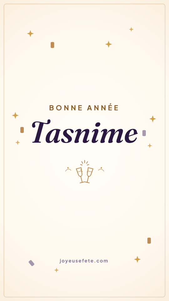 Image « Bonne année Tasnime » au format story