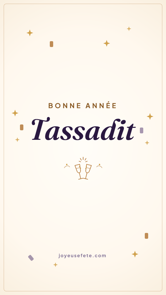 Image « Bonne année Tassadit » au format story