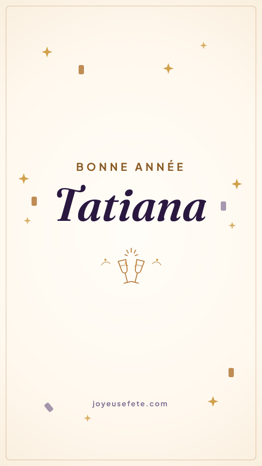 Image « Bonne année Tatiana » au format story