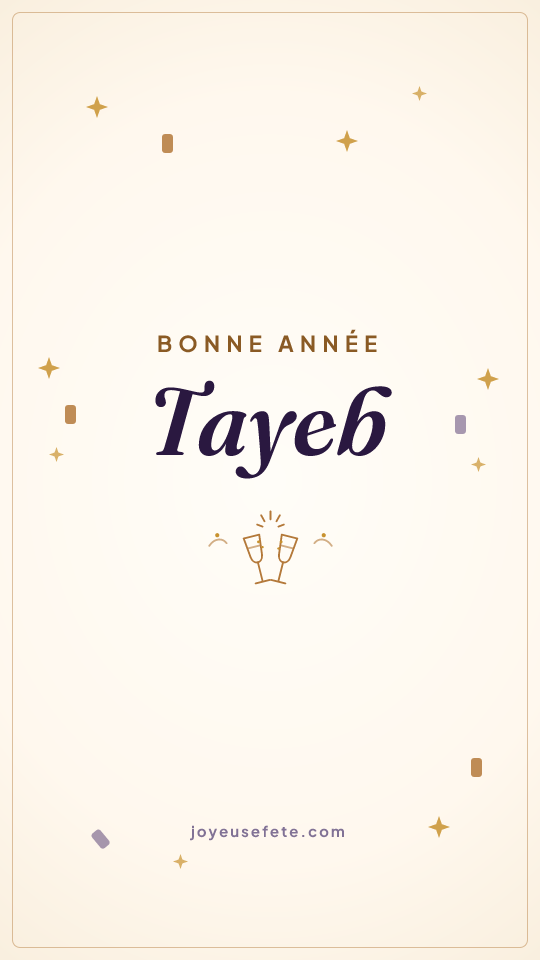 Image « Bonne année Tayeb » au format story