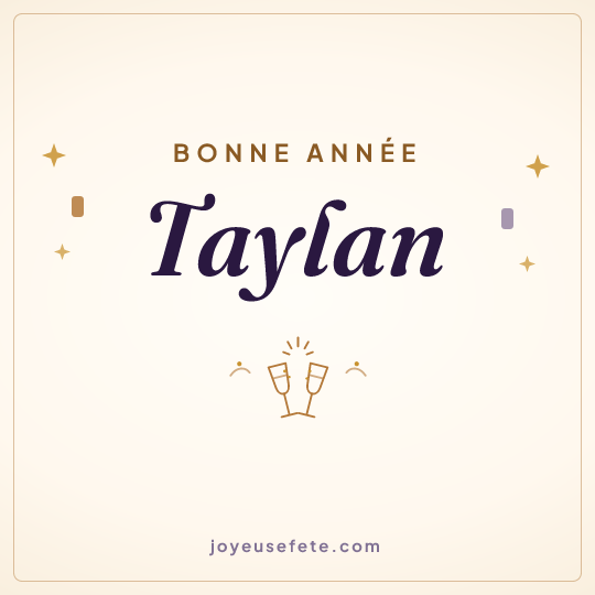 Image carrée « Bonne année Taylan » pour WhatsApp