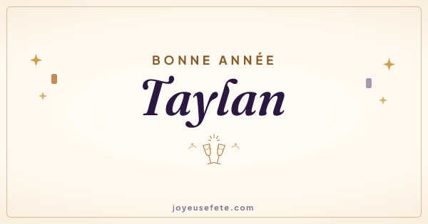 Image « Bonne année Taylan » au format large