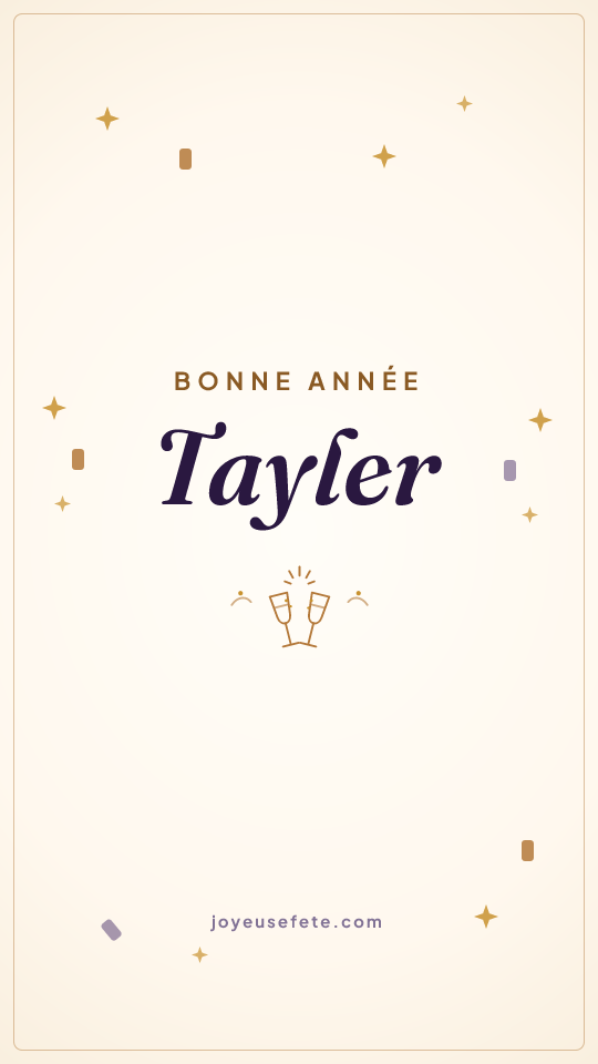 Image « Bonne année Tayler » au format story