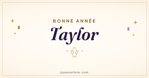 Image « Bonne année Taylor » au format large