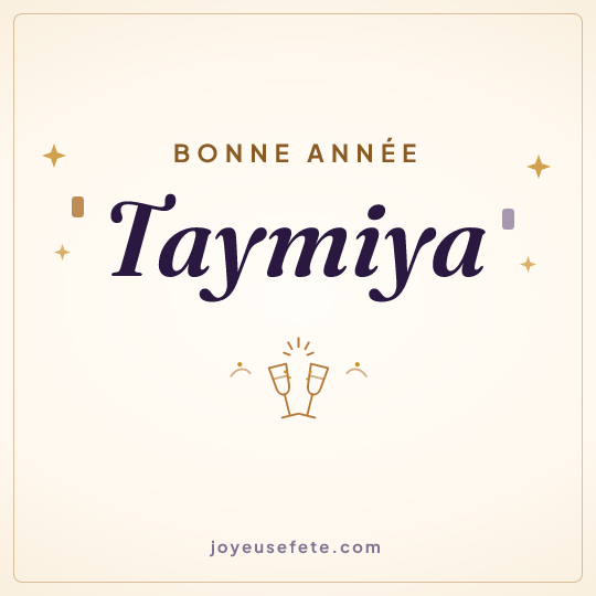 Image carrée « Bonne année Taymiya » pour WhatsApp