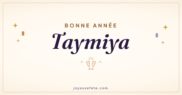 Image « Bonne année Taymiya » au format large
