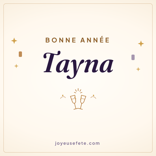 Image carrée « Bonne année Tayna » pour WhatsApp