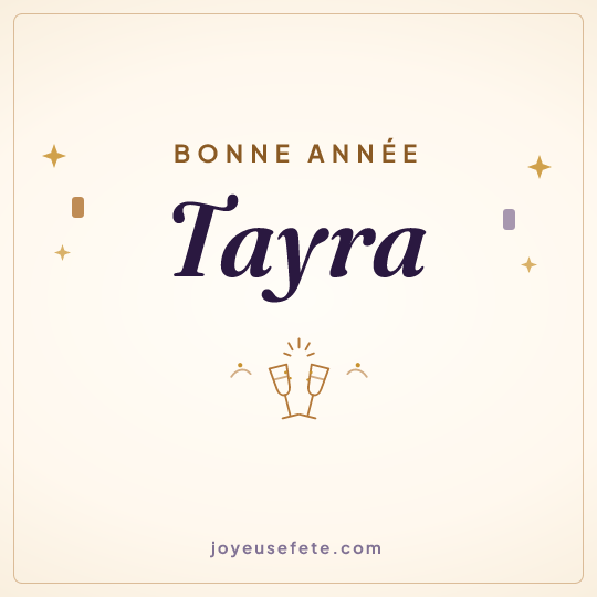 Image carrée « Bonne année Tayra » pour WhatsApp