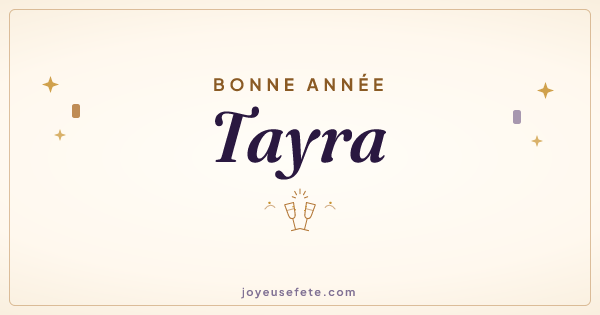 Image « Bonne année Tayra » au format large