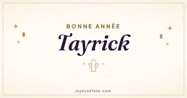Image « Bonne année Tayrick » au format large