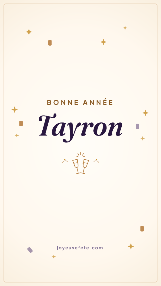 Image « Bonne année Tayron » au format story