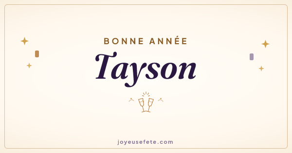 Image « Bonne année Tayson » au format large
