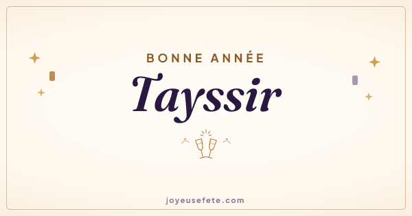 Image « Bonne année Tayssir » au format large