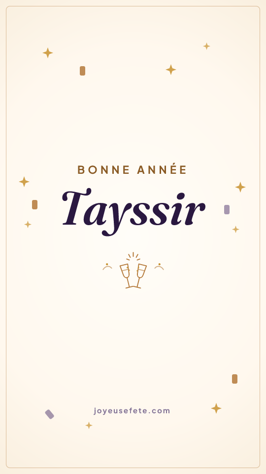 Image « Bonne année Tayssir » au format story