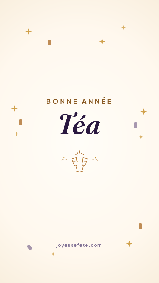 Image « Bonne année Téa » au format story