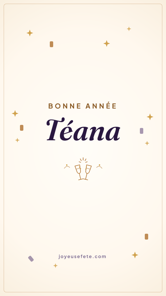 Image « Bonne année Téana » au format story