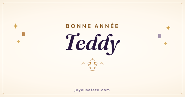Image « Bonne année Teddy » au format large