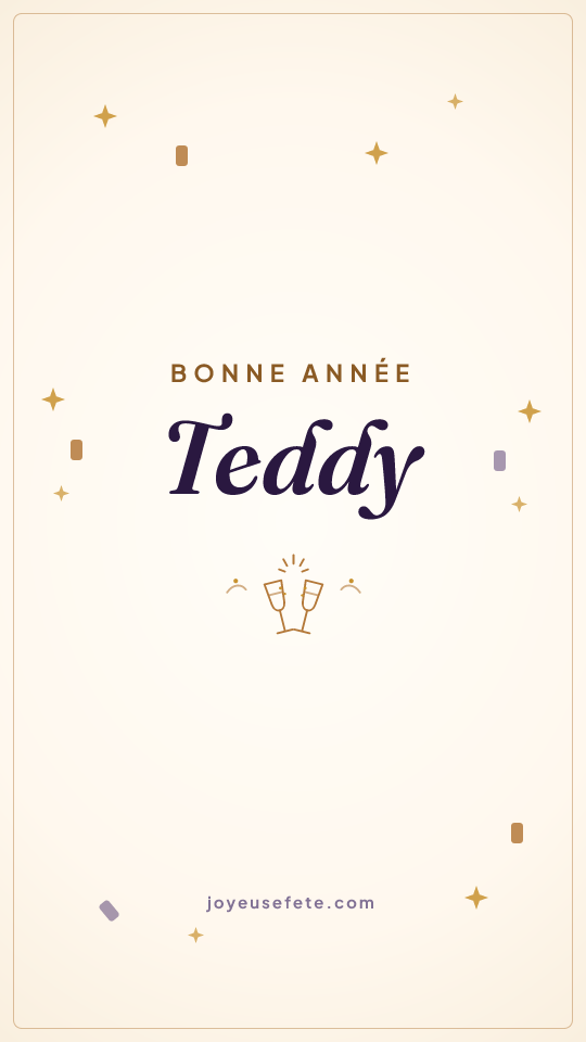 Image « Bonne année Teddy » au format story