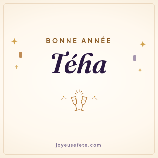 Image carrée « Bonne année Téha » pour WhatsApp