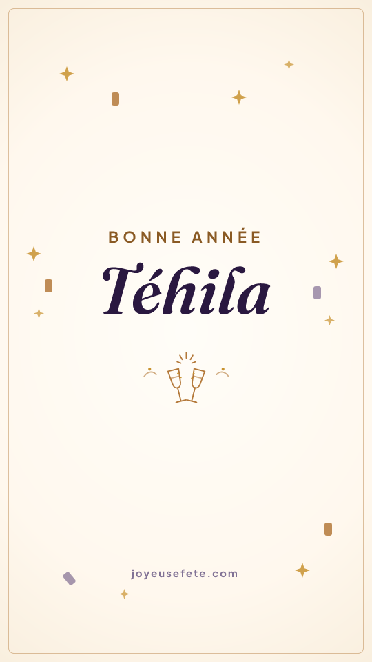 Image « Bonne année Téhila » au format story
