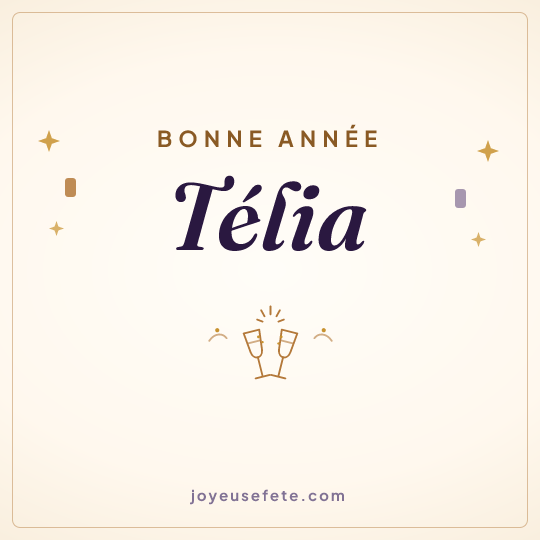 Image carrée « Bonne année Télia » pour WhatsApp