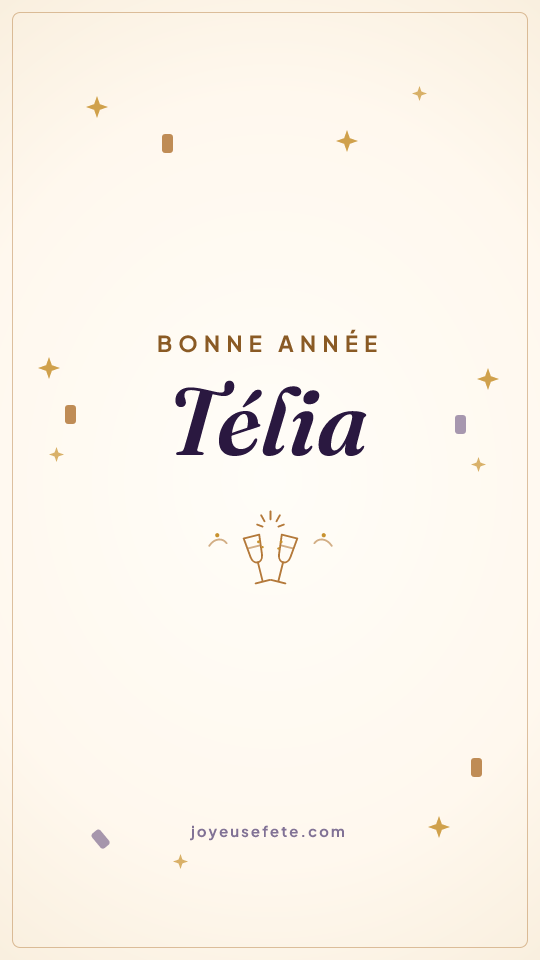 Image « Bonne année Télia » au format story