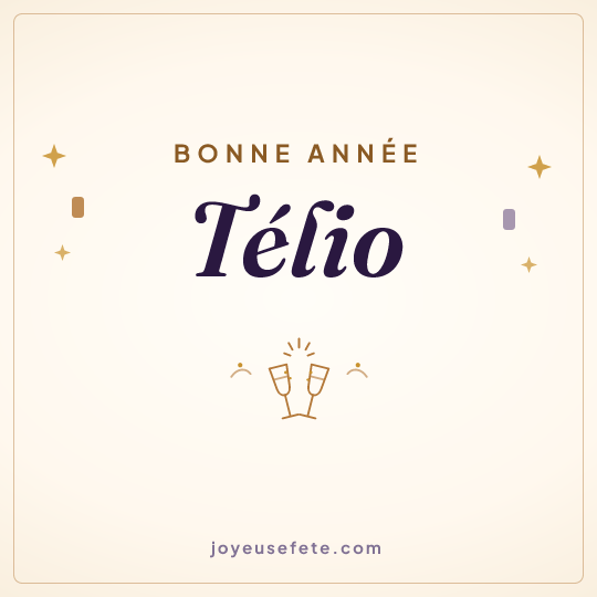 Image carrée « Bonne année Télio » pour WhatsApp
