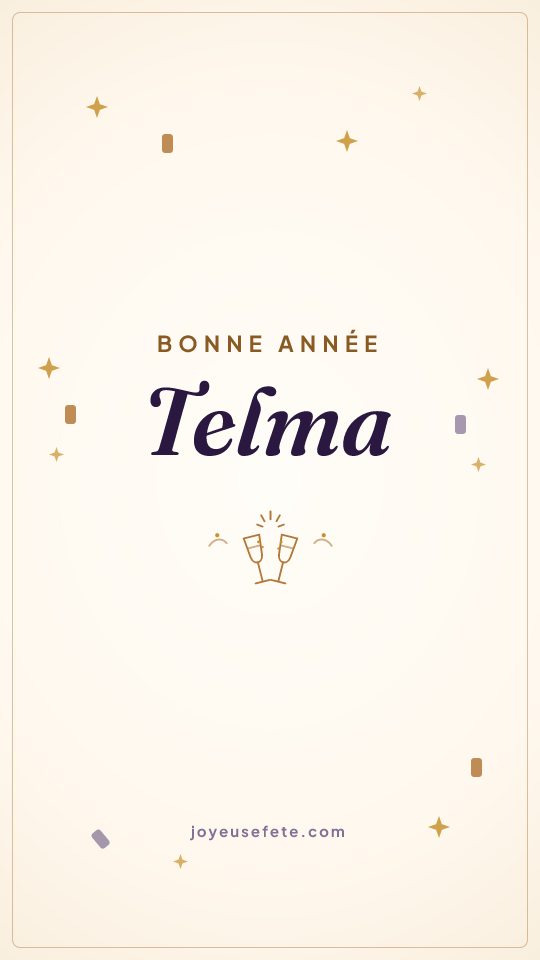 Image « Bonne année Telma » au format story