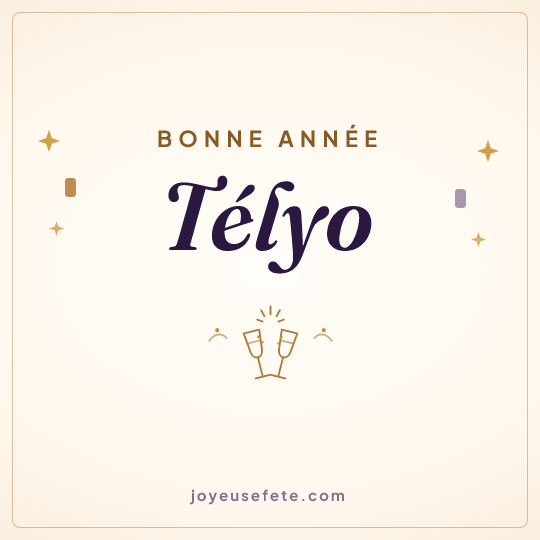 Image carrée « Bonne année Télyo » pour WhatsApp