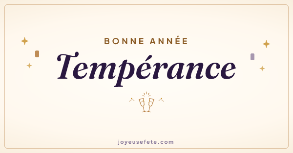 Image « Bonne année Tempérance » au format large