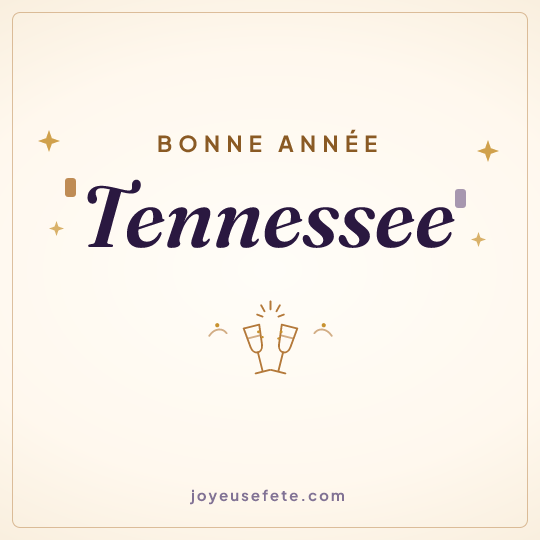 Image carrée « Bonne année Tennessee » pour WhatsApp