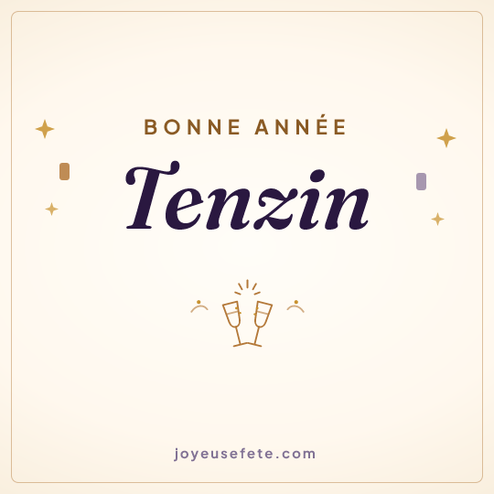 Image carrée « Bonne année Tenzin » pour WhatsApp