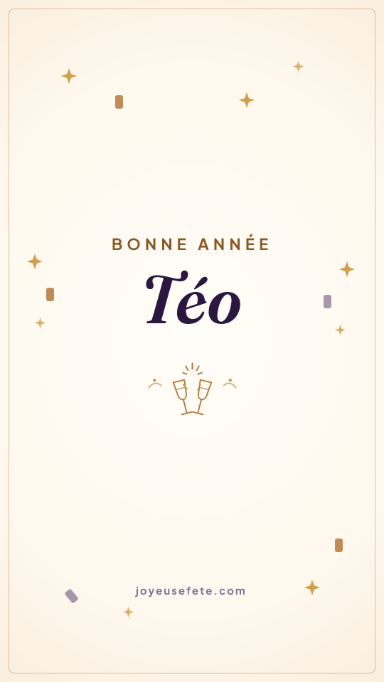 Image « Bonne année Téo » au format story