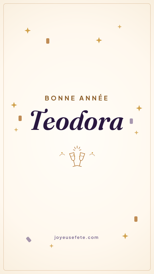 Image « Bonne année Teodora » au format story