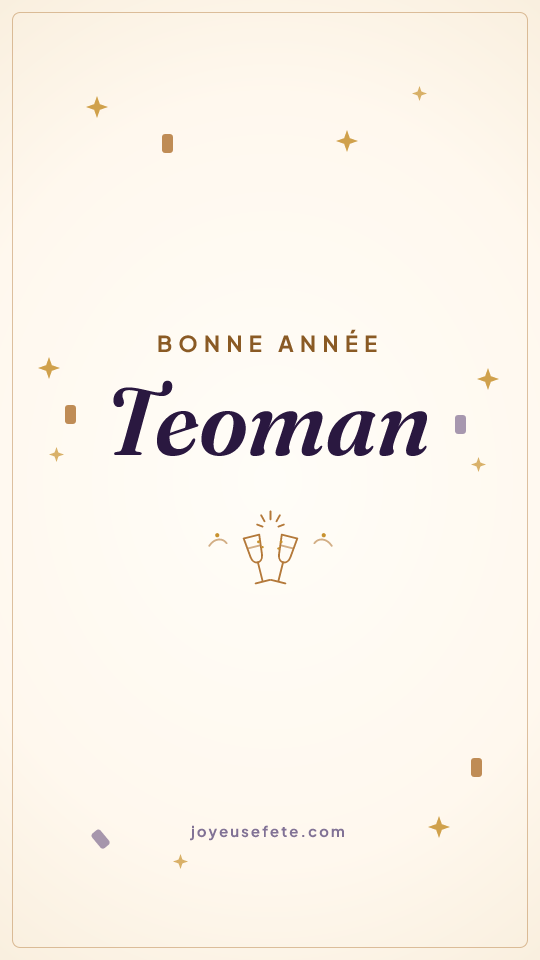 Image « Bonne année Teoman » au format story